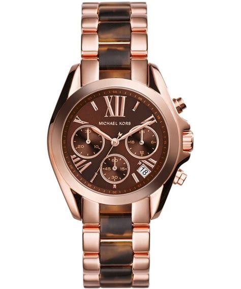 michael kors rose golden stainless steel bradshaw chronograph watch|mini bradshaw rose gold.